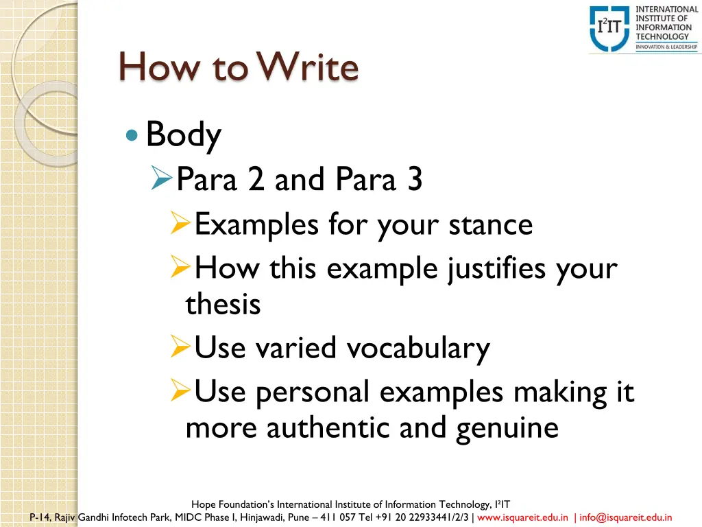 how to write 3