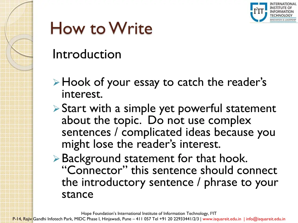 how to write