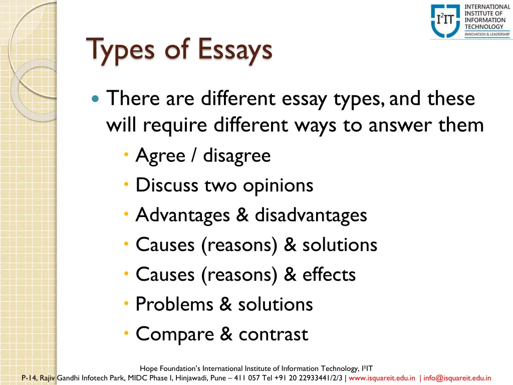 types of essays 1
