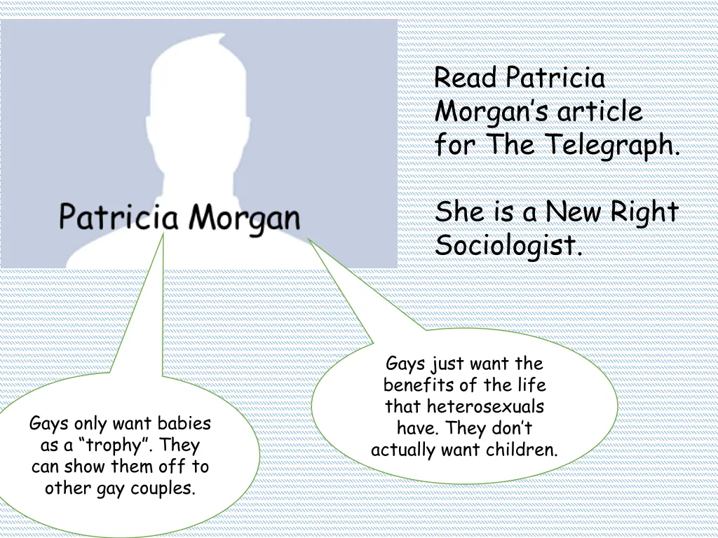 read patricia morgan s article for the telegraph