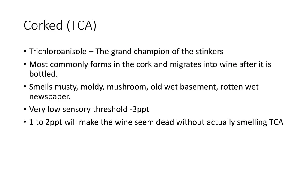 corked tca