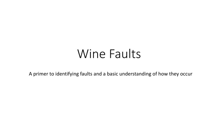 wine faults