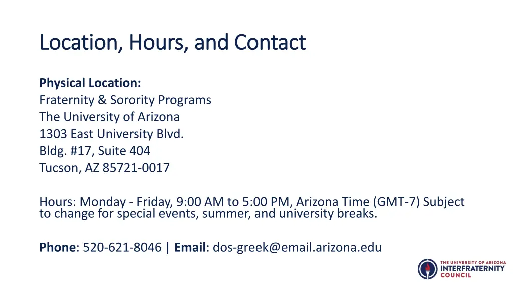 location hours and contact location hours
