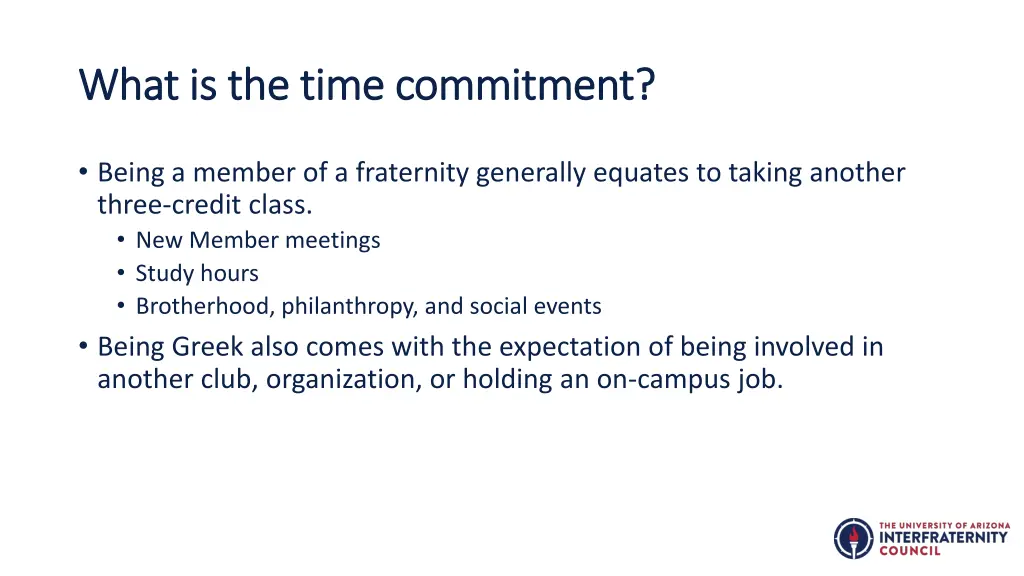 what is the time commitment what is the time
