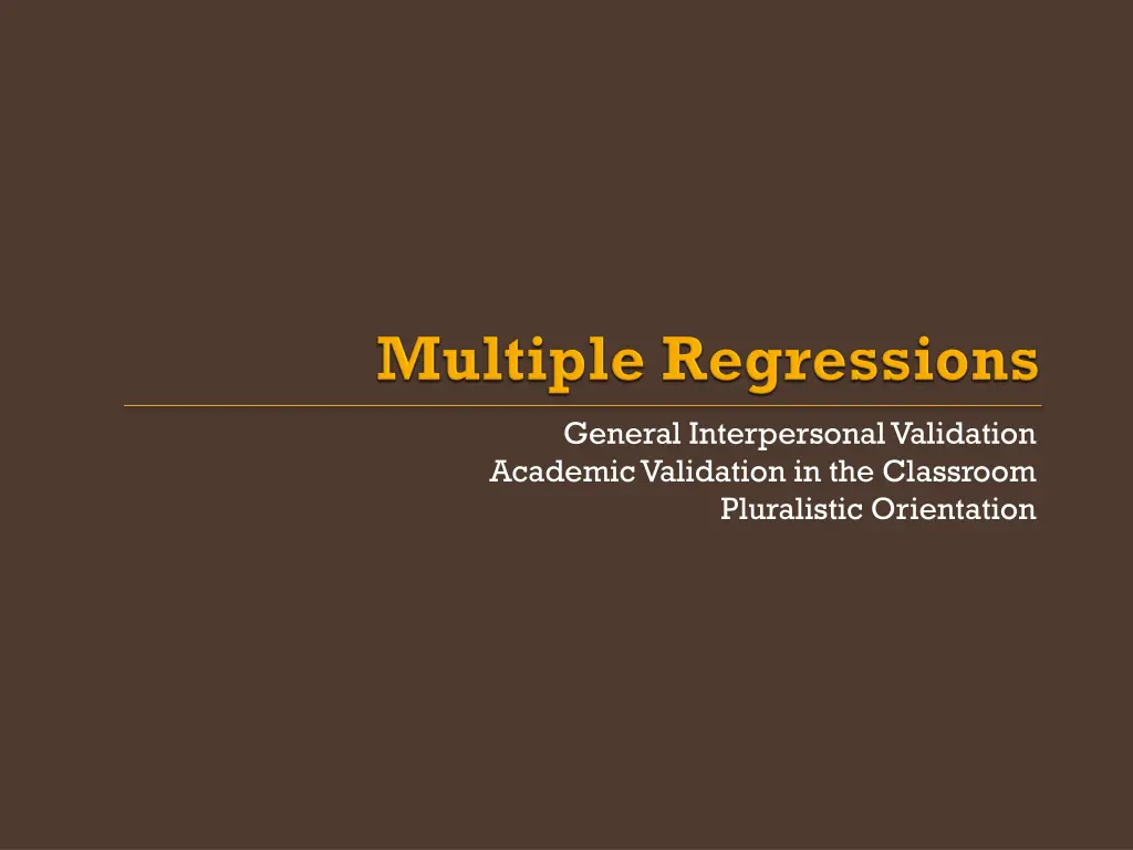general interpersonal validation academic