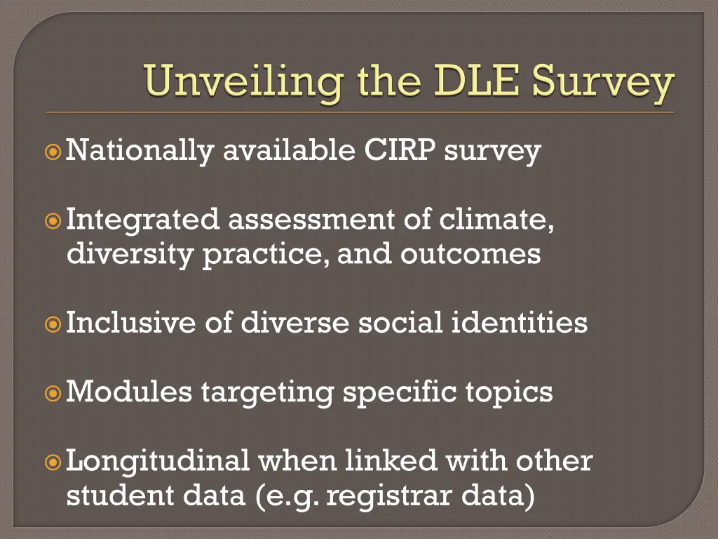 nationally available cirp survey