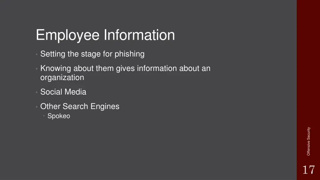 employee information