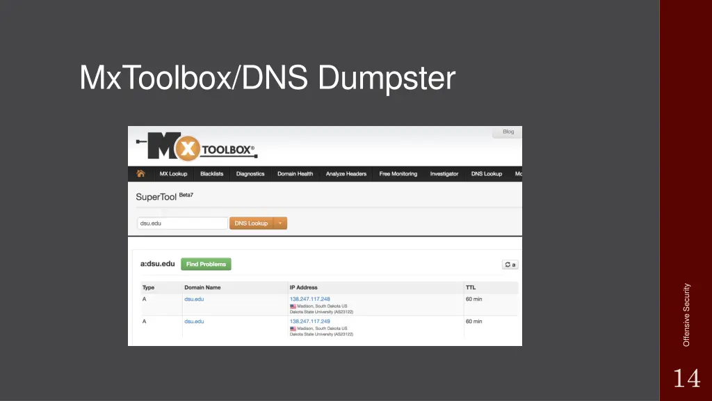mxtoolbox dns dumpster