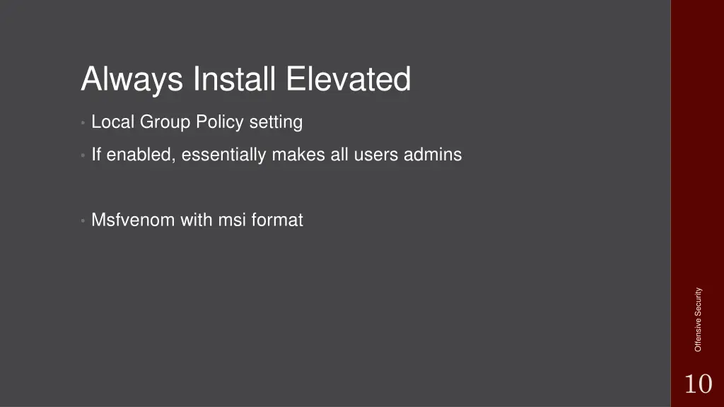 always install elevated