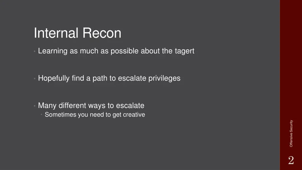 internal recon