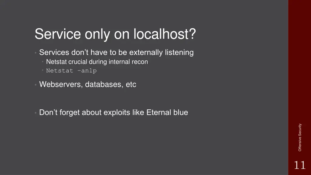 service only on localhost