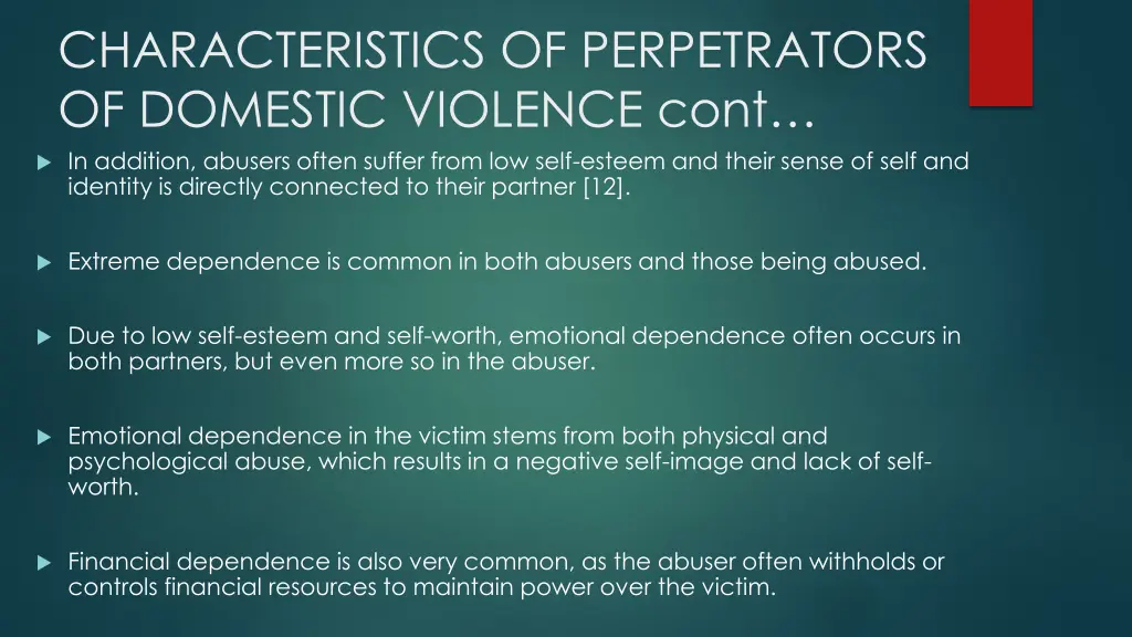 characteristics of perpetrators of domestic 2