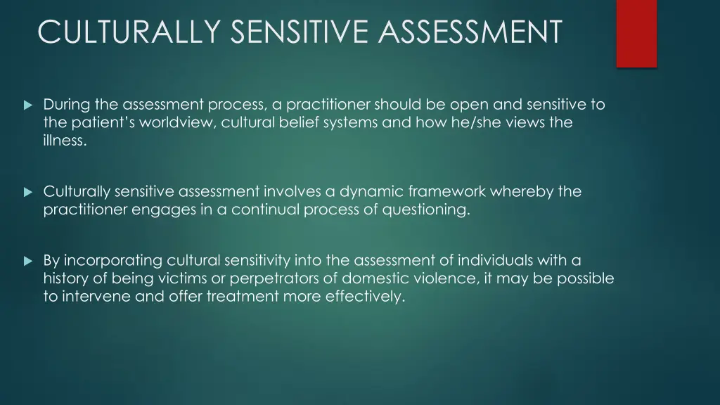 culturally sensitive assessment