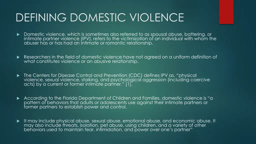 defining domestic violence