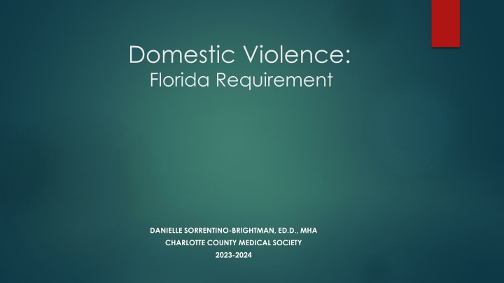 domestic violence florida requirement
