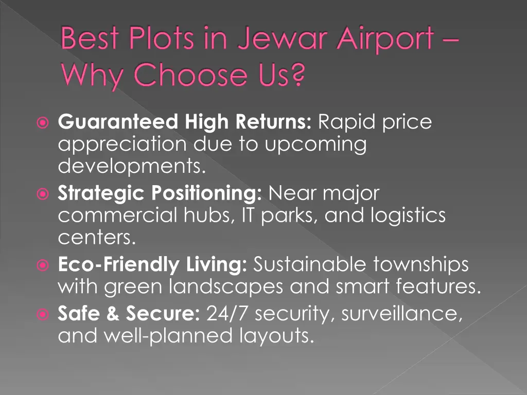 best plots in jewar airport why choose us