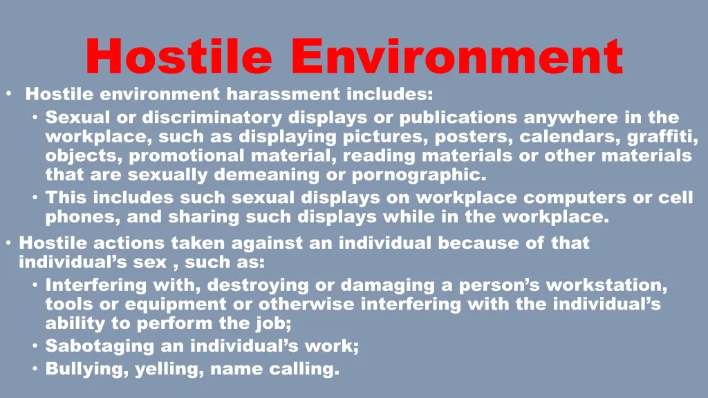 hostile environment hostile environment