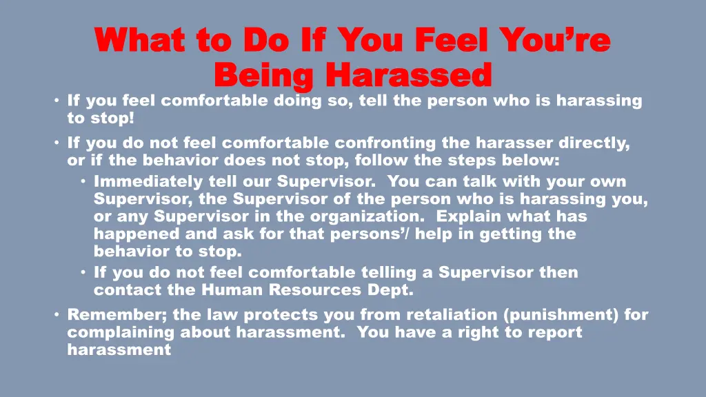 what to do if you feel you re what