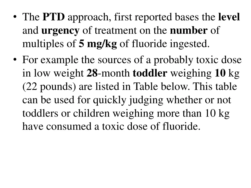 the ptd approach first reported bases the level