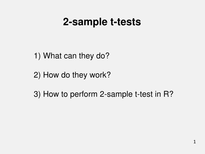 2 sample t tests