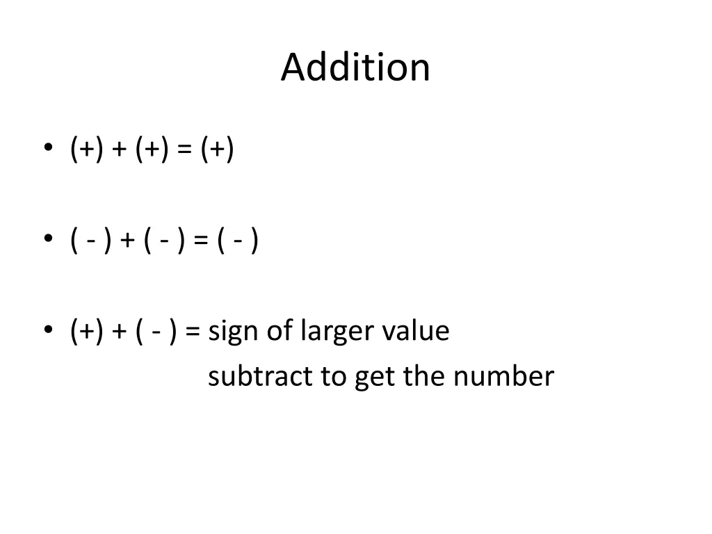 addition