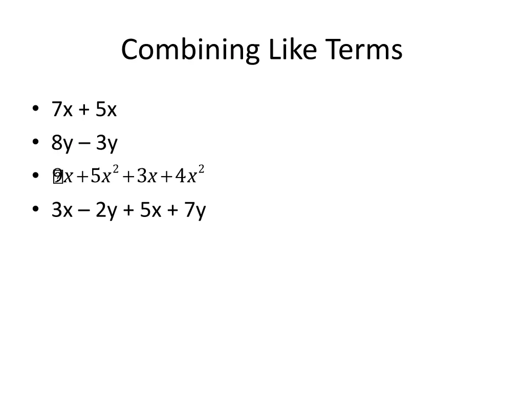 combining like terms