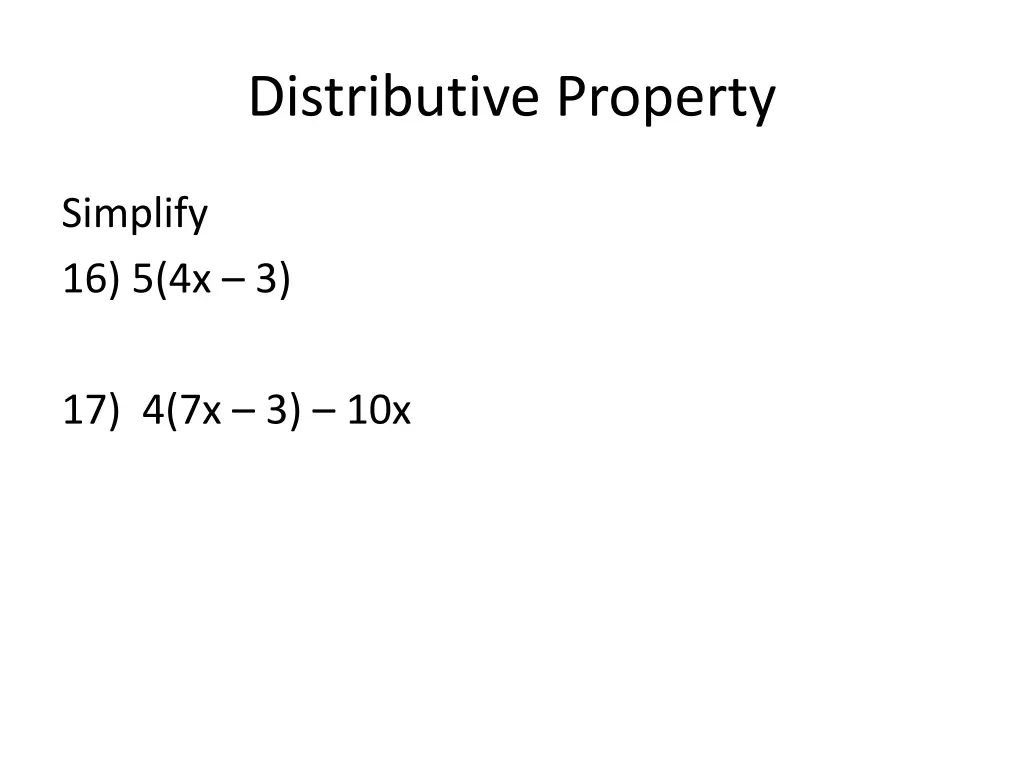 distributive property 1