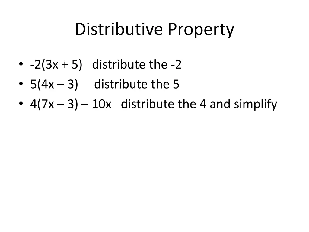distributive property