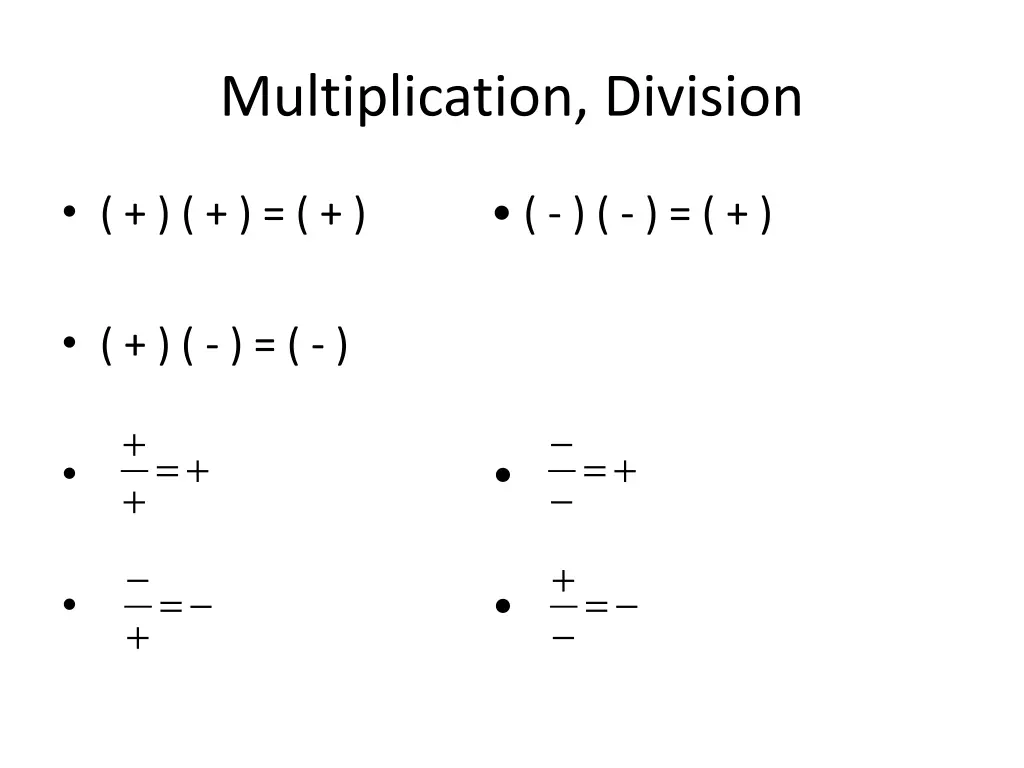 multiplication division