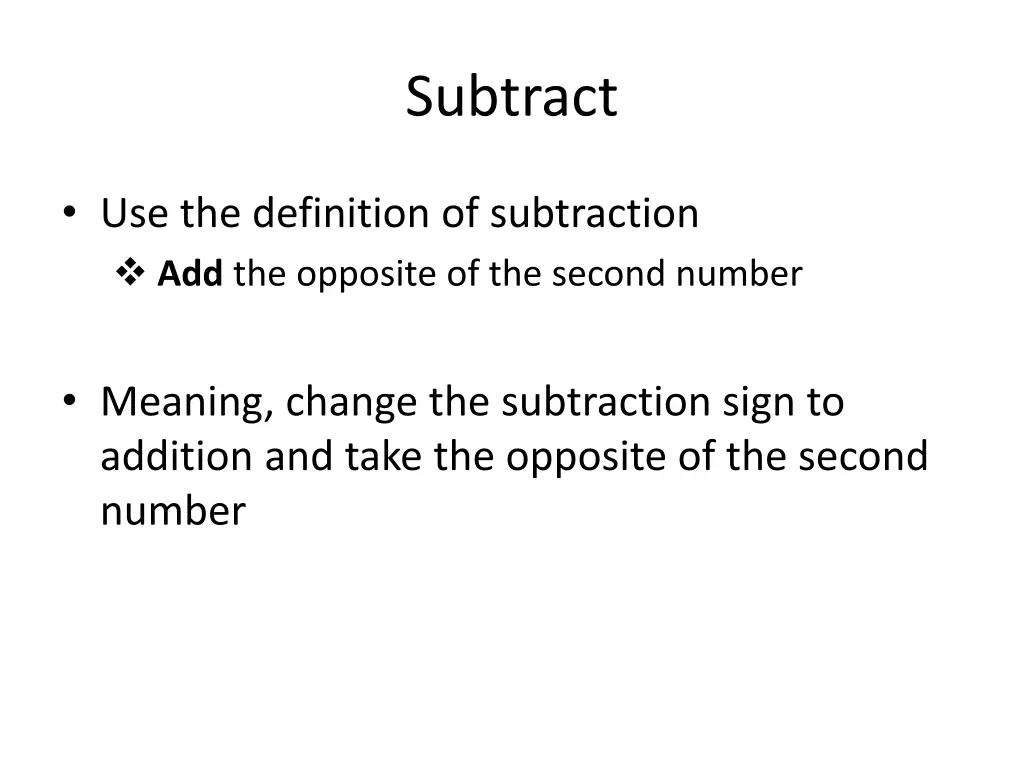 subtract