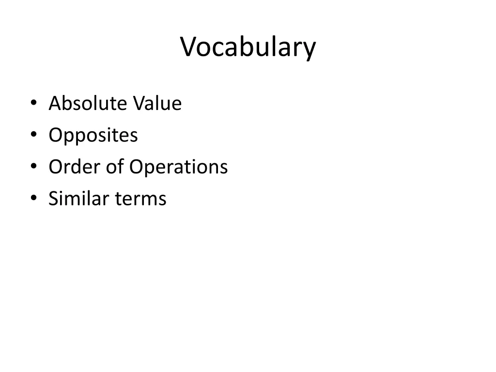 vocabulary