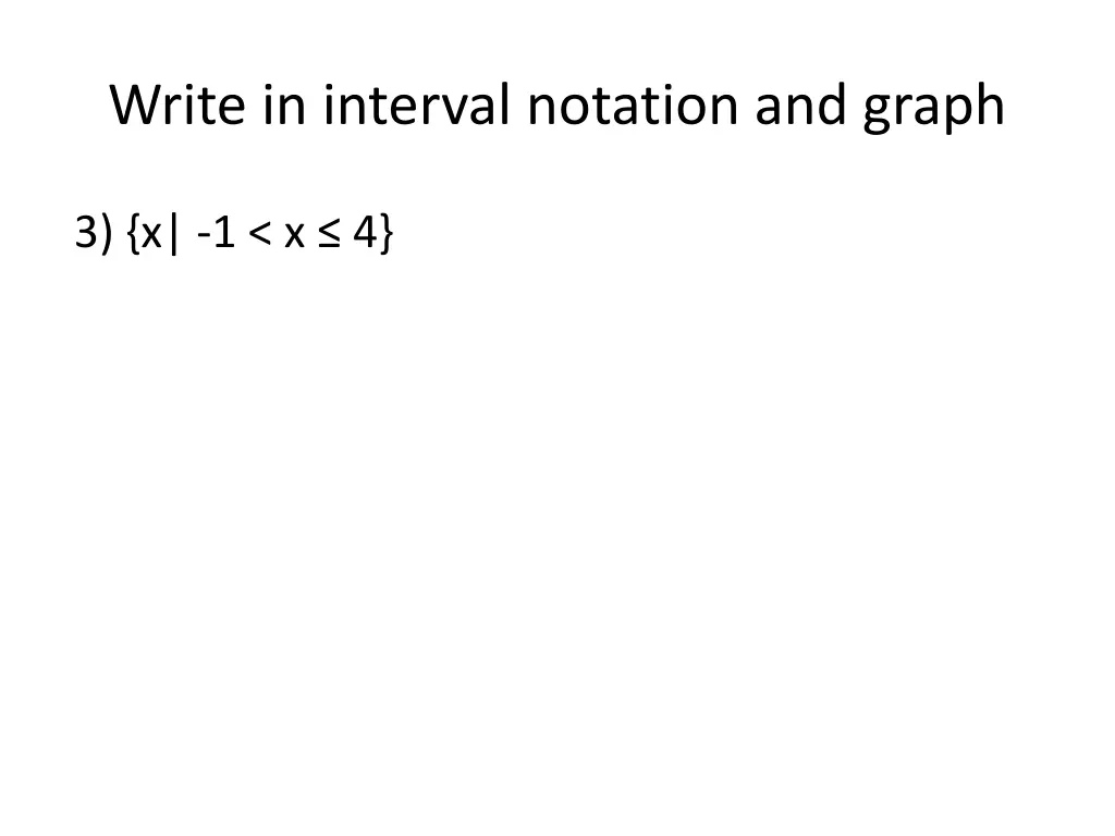write in interval notation and graph