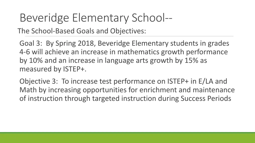 beveridge elementary school the school based 2