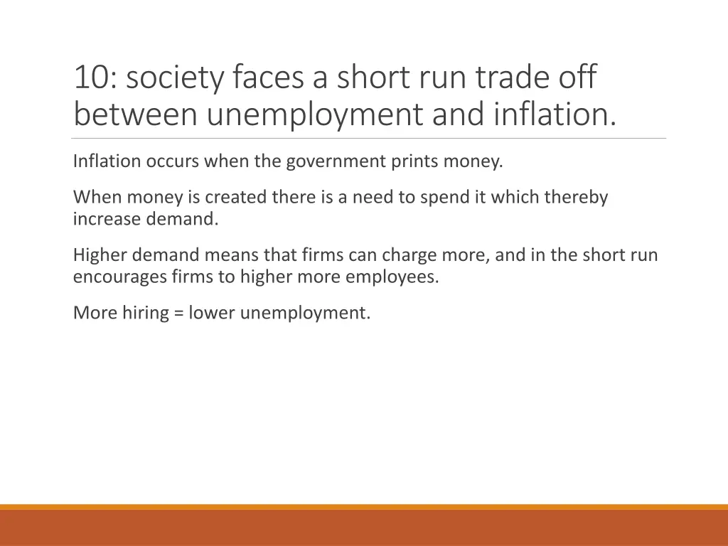 10 society faces a short run trade off between