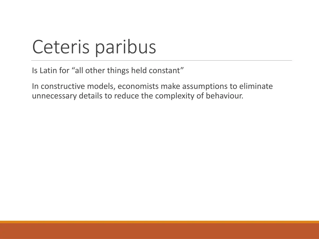 ceteris paribus