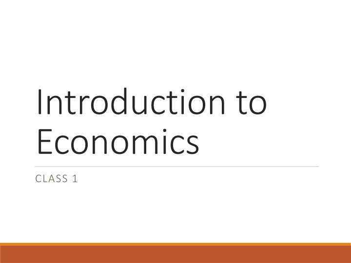 introduction to economics