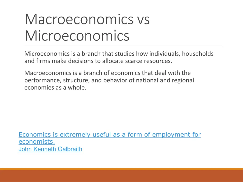 macroeconomics vs microeconomics