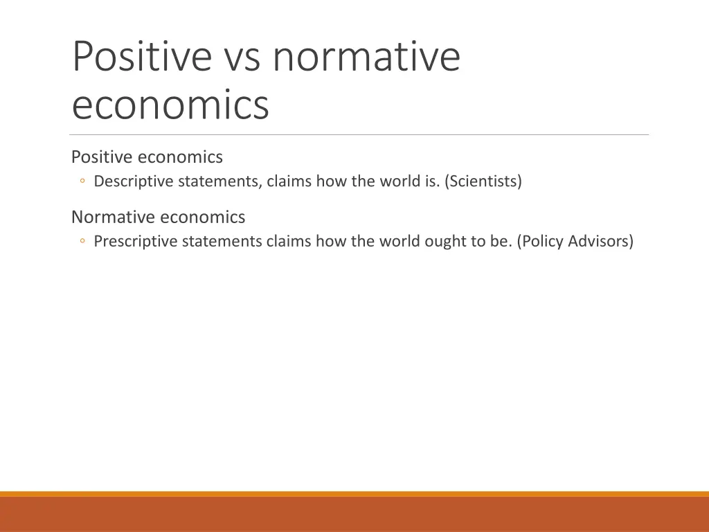 positive vs normative economics