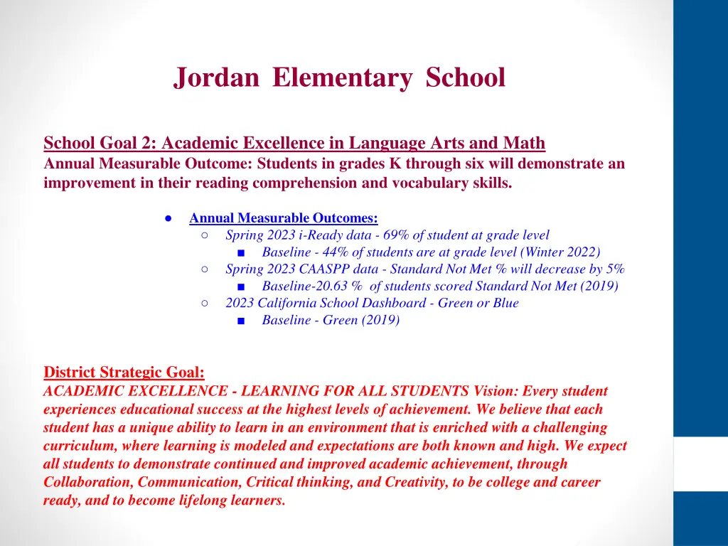 jordan elementary school