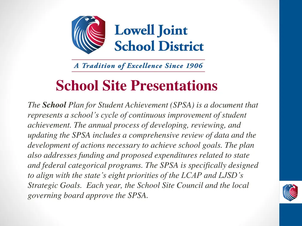 school site presentations