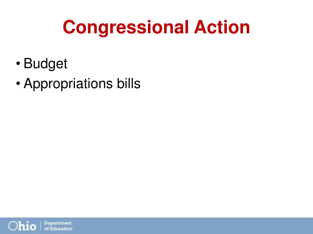 congressional action