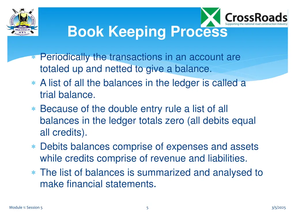 book keeping process