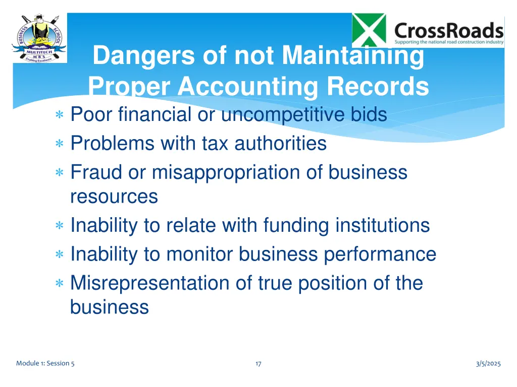 dangers of not maintaining proper accounting 1