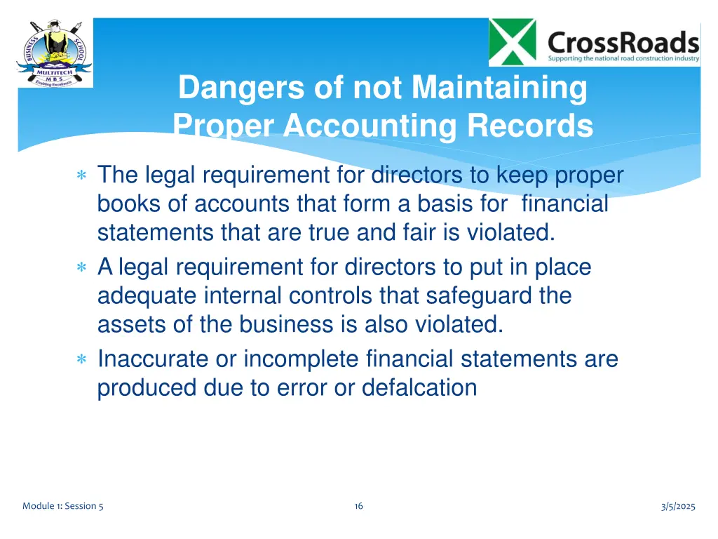 dangers of not maintaining proper accounting