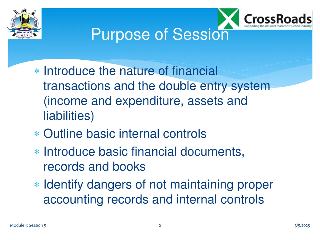 purpose of session