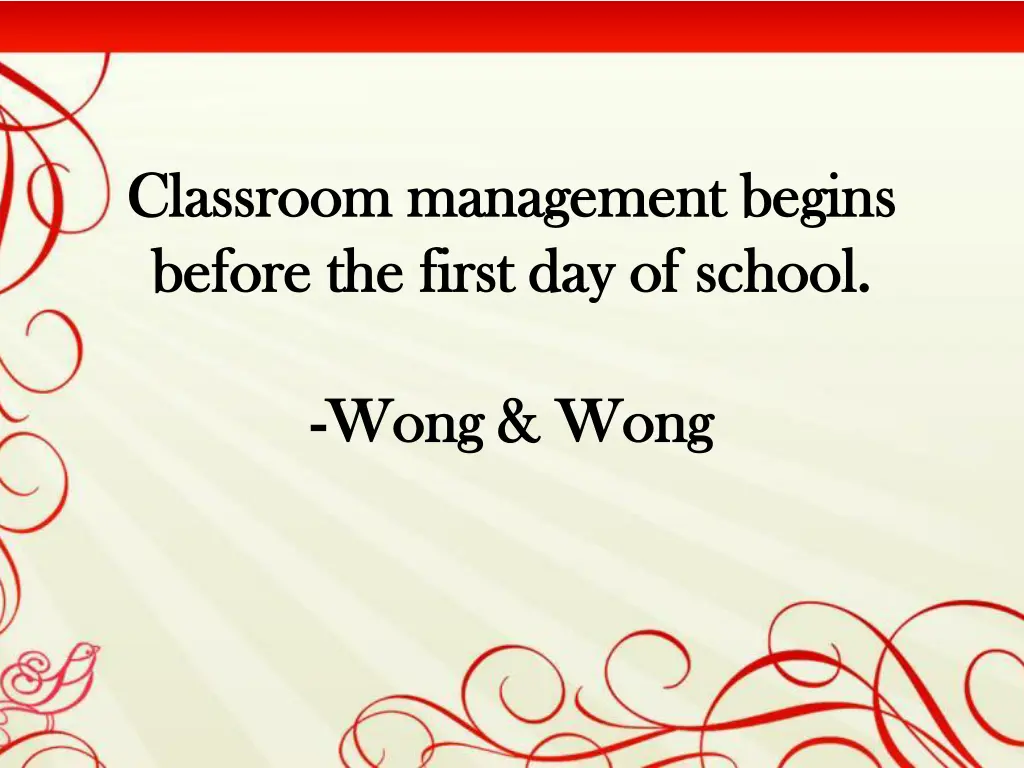 classroom management begins classroom management