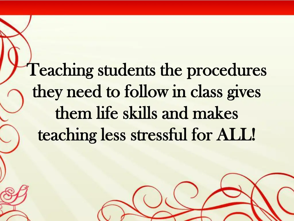 teaching students the procedures teaching