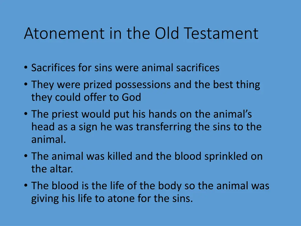 atonement in the old testament