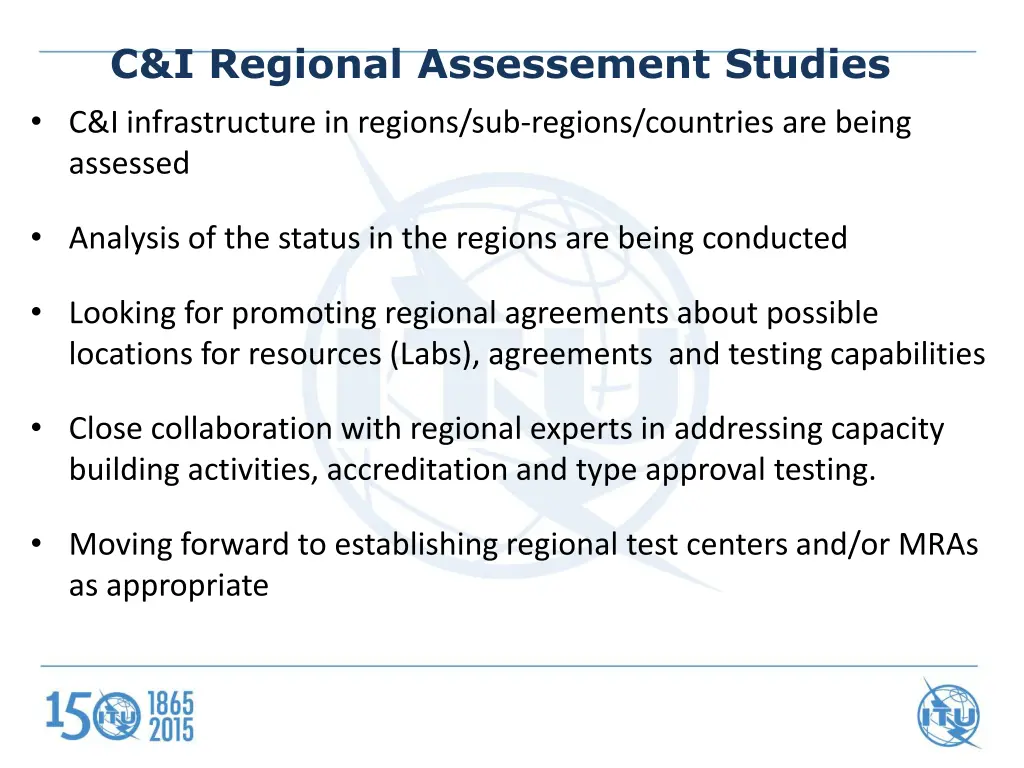c i regional assessement studies
