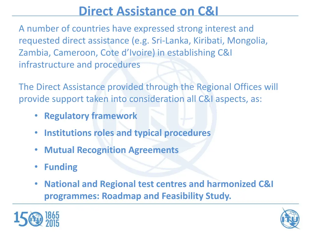 direct assistance on c i